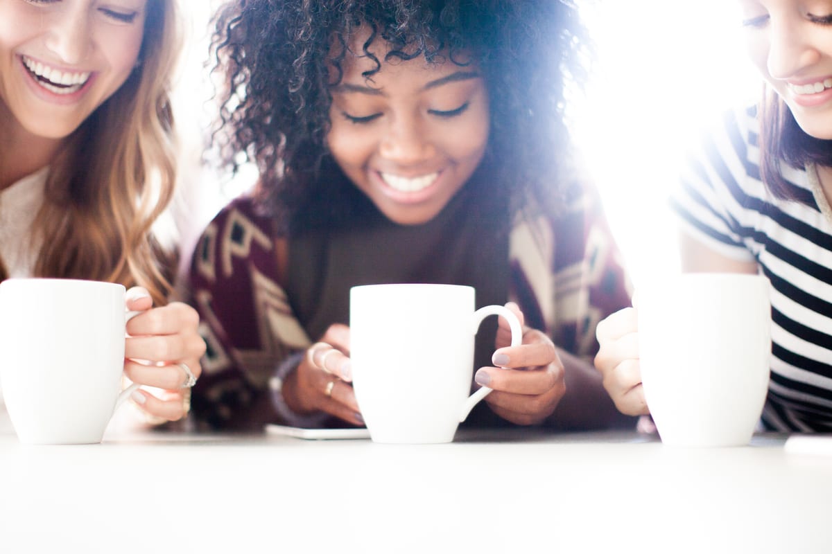 Close Friends Sharing Coffee or Tea